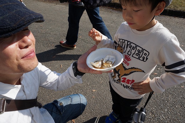 牡蠣がおいしいと言うぽこすけ